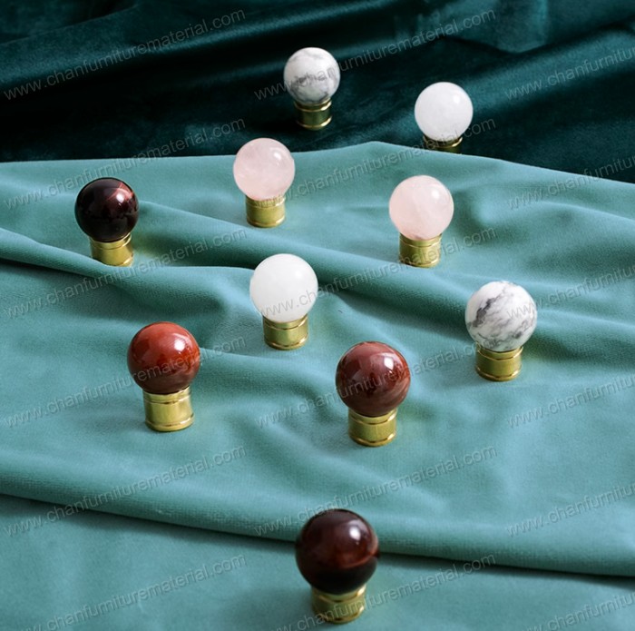 Brass marble knob