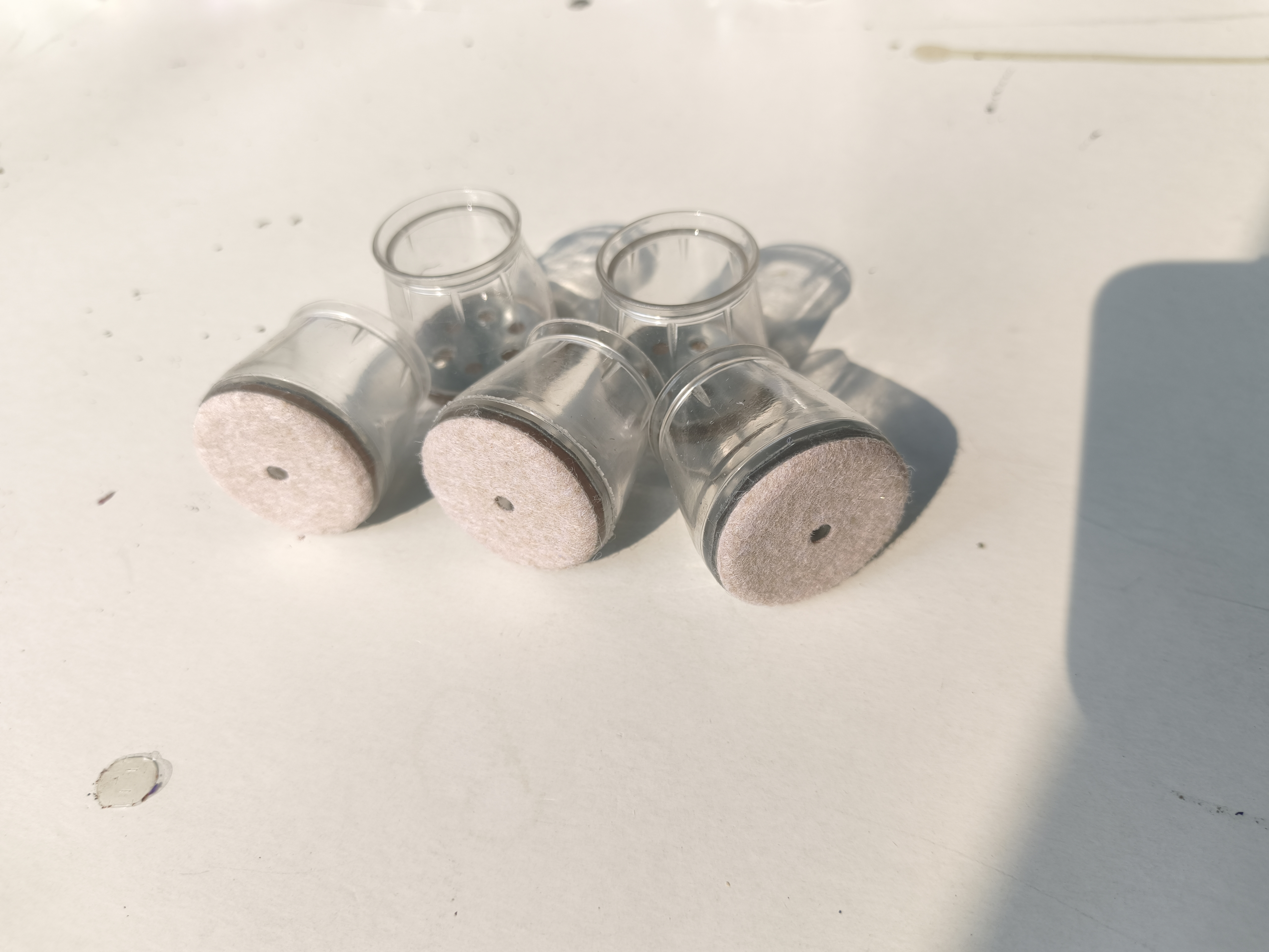 透明弹性TPE毛毡金属垫脚套